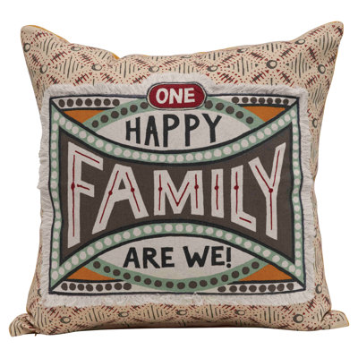 Fringed Cotton Reversible Throw Pillow