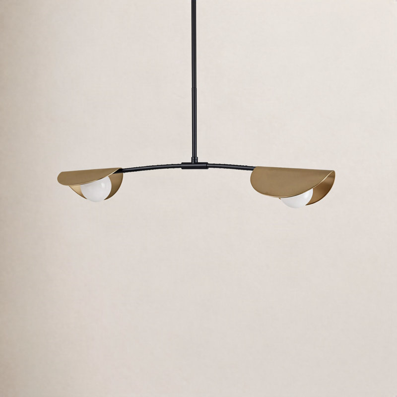 Gamora 2 - Light Unique/Statement Pendant, Matte Black/Aged Brass