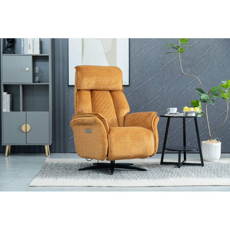Alshawn Swivel Recliner, Amber