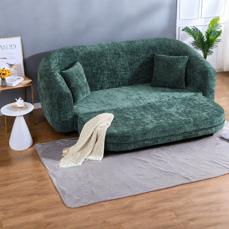 Compression Convertible Sofas, 87 Inch Chenille Modern Home Sleeper