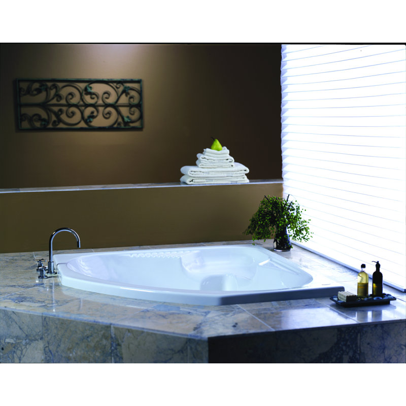 Baignoire de trempage d'angle 60 "x 60" Capella®, Blanc