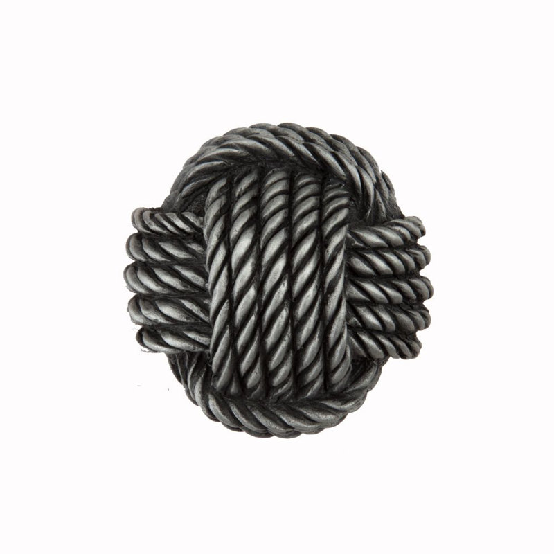 Monkey's Fist Cabinet Knob, Antique Pewter