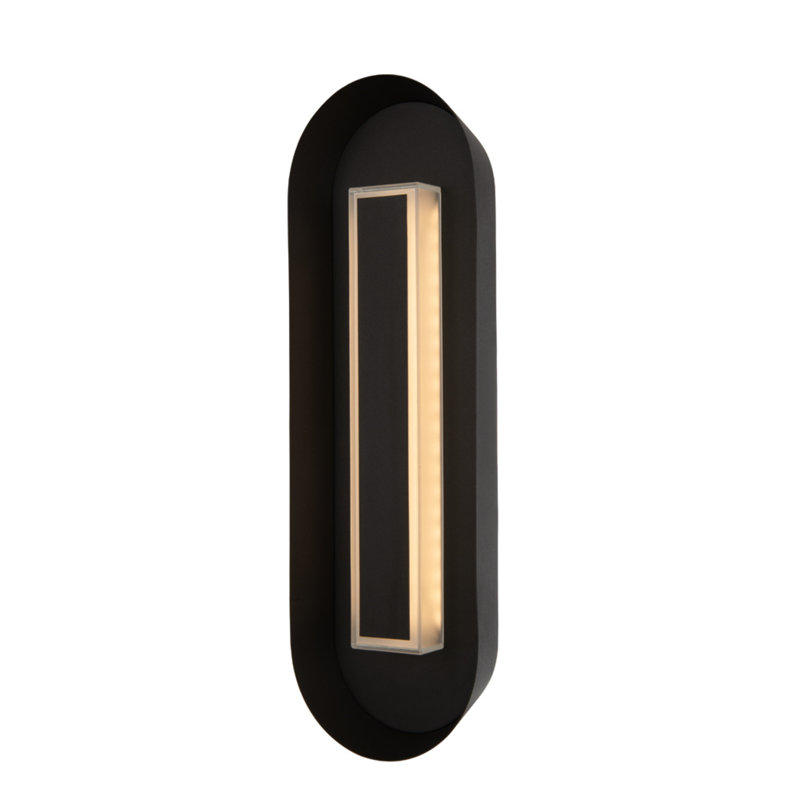 Applique murale d'extérieur noir mat 1L Prescott