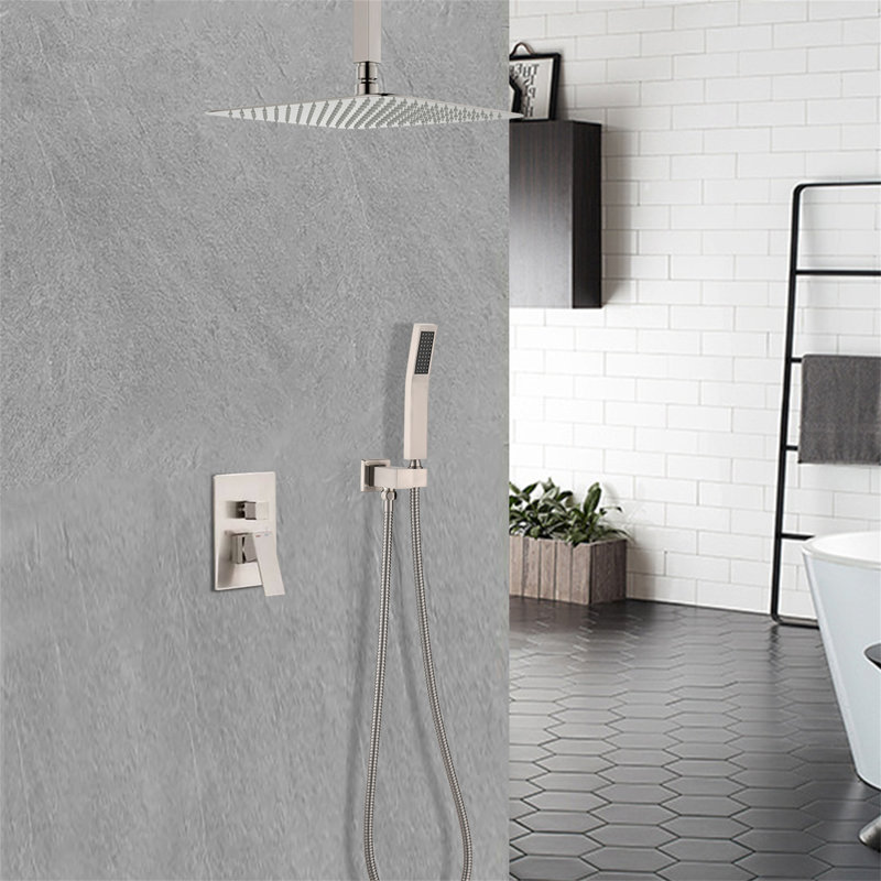 Pomme de douche standard double, Argent