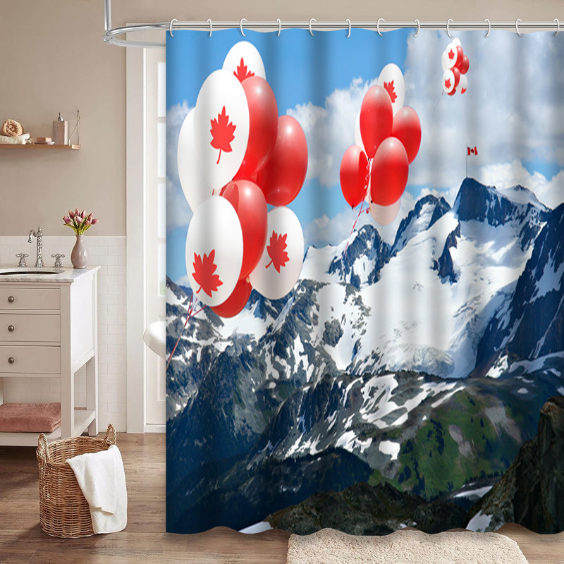 Rideau de douche avec 12 crochets, L 72 po x l 72 po