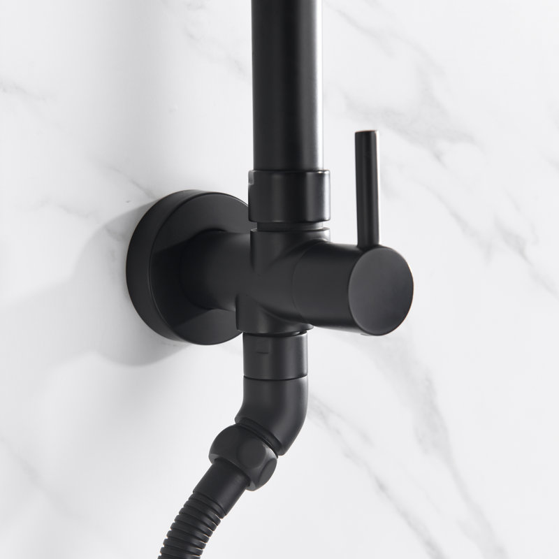 Complete Shower System, Matte Black