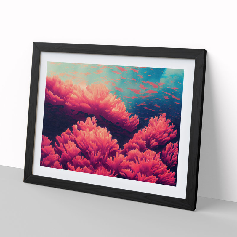 Coral Reef Vol.1 - Framed Print, Black, 46cm H x 64cm W x 2cm D