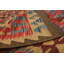Tapis rouge/brun 10 pi 8 po x 9 pi 10 po handwoven à tissage plat Neligh