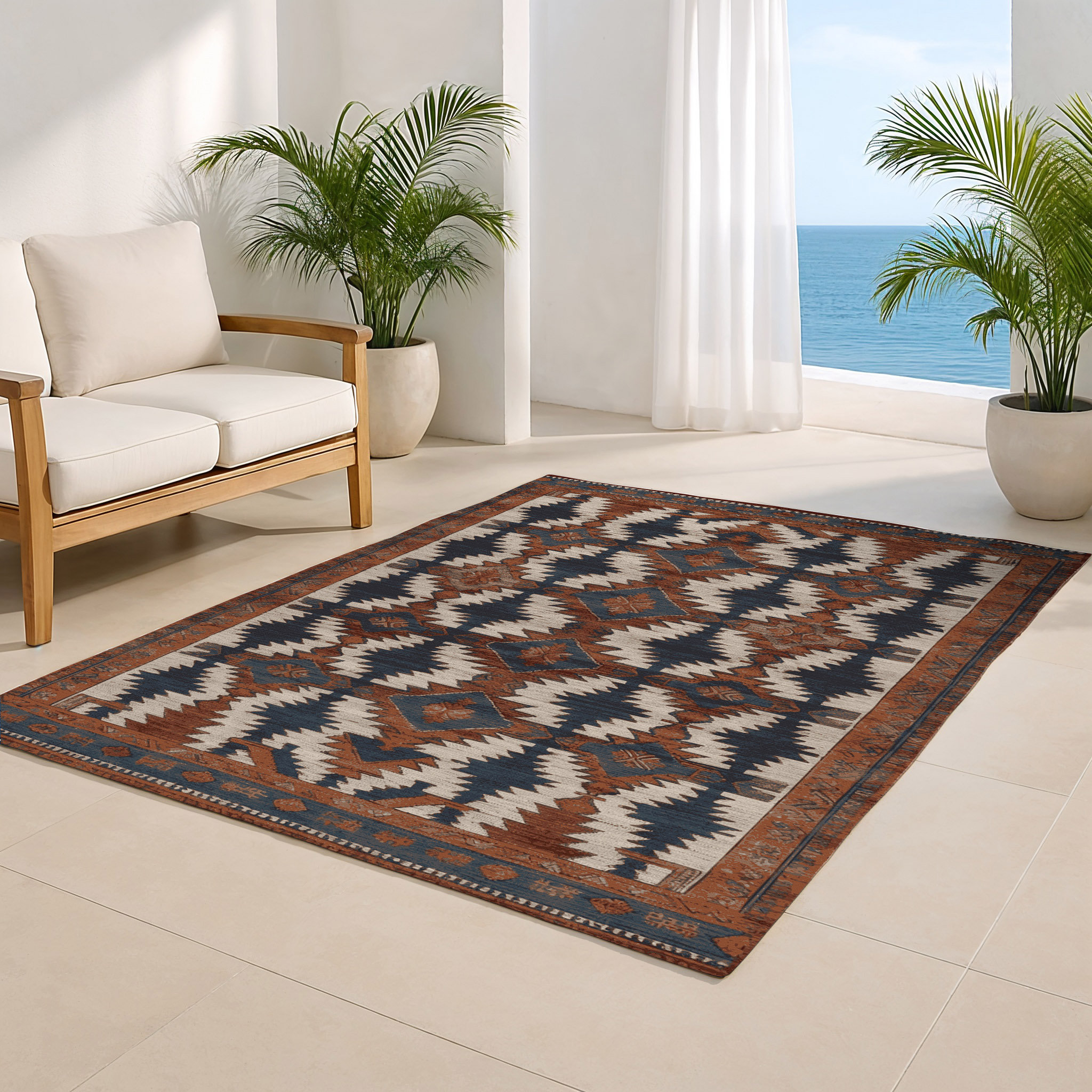 Wildon Home® Turkish Black Indoor and Outdoor Area Rug - Wayfair Canada
