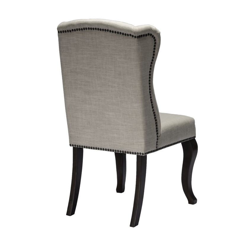 Chaise d'appoint rembourrée Andris, Beige, 2