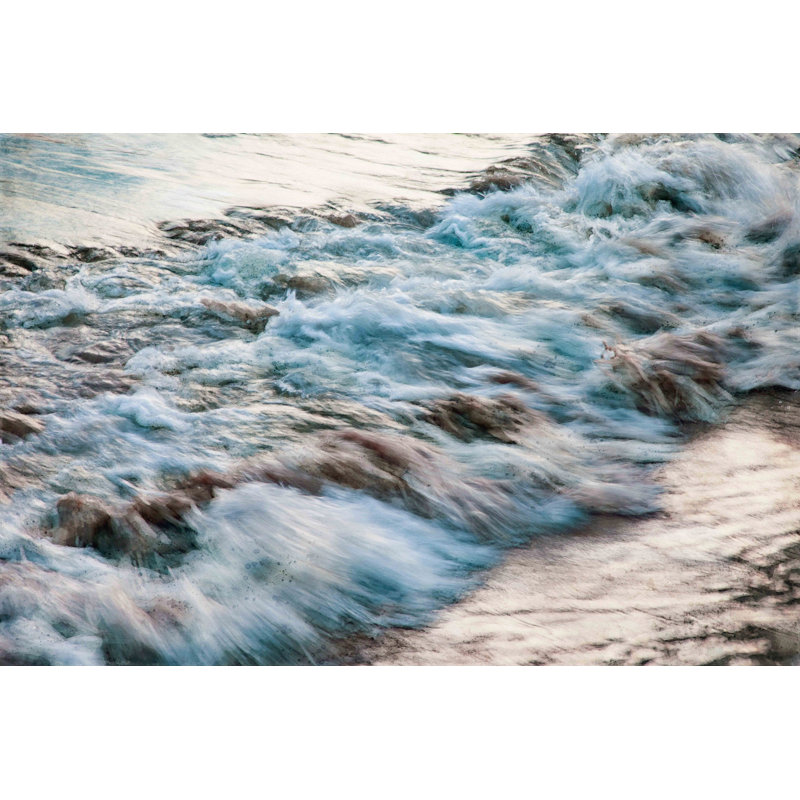 Rush Waves - Peinture encadrée sur papier, H 28,5 po x l 40 po, Cadre noir