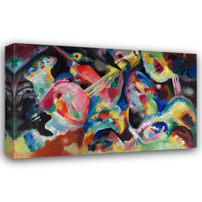 "Improvisation Flood" par Wassily Kandinsky - Art mural sur toile tendue avec châssis