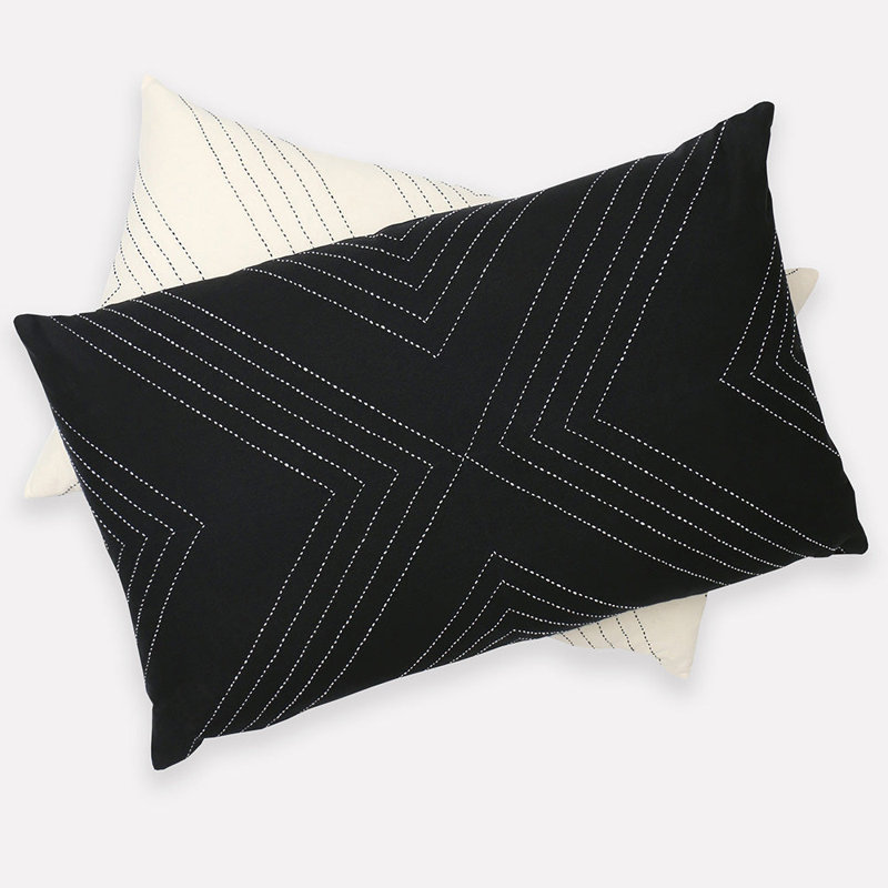 Lumbar Pillow Cover & Insert, Charcoal