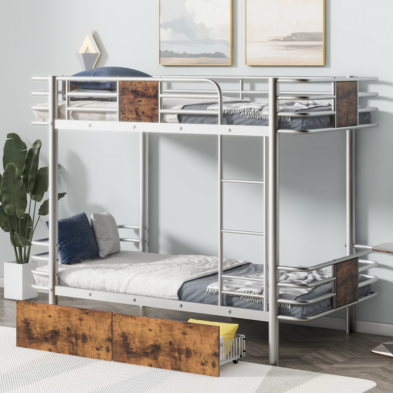 Futral Storage Platform Bed, Silver