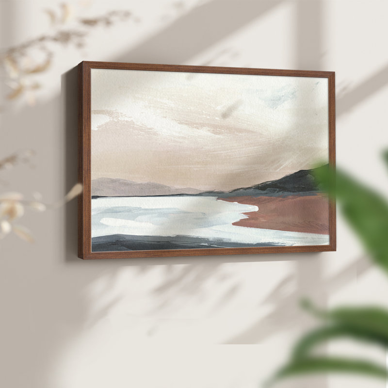 Paynes Coast II - Reproduction encadrée - Restickable, H 22 po x l 28 po, Noyer