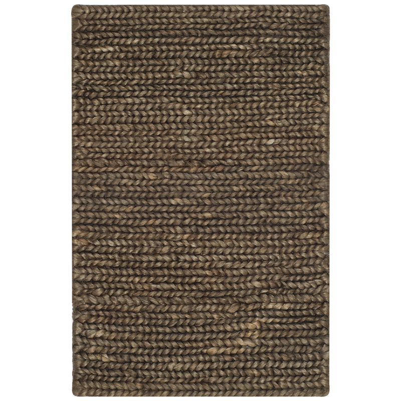 Ralph Lauren Ponderosa Jute, Cotton Solid Color Rug, Rectangle 2' x 3', Brown