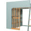 Lits avec étagères de rangement, mezzanine en MDF, chambre moderne Mint Home-2109565568