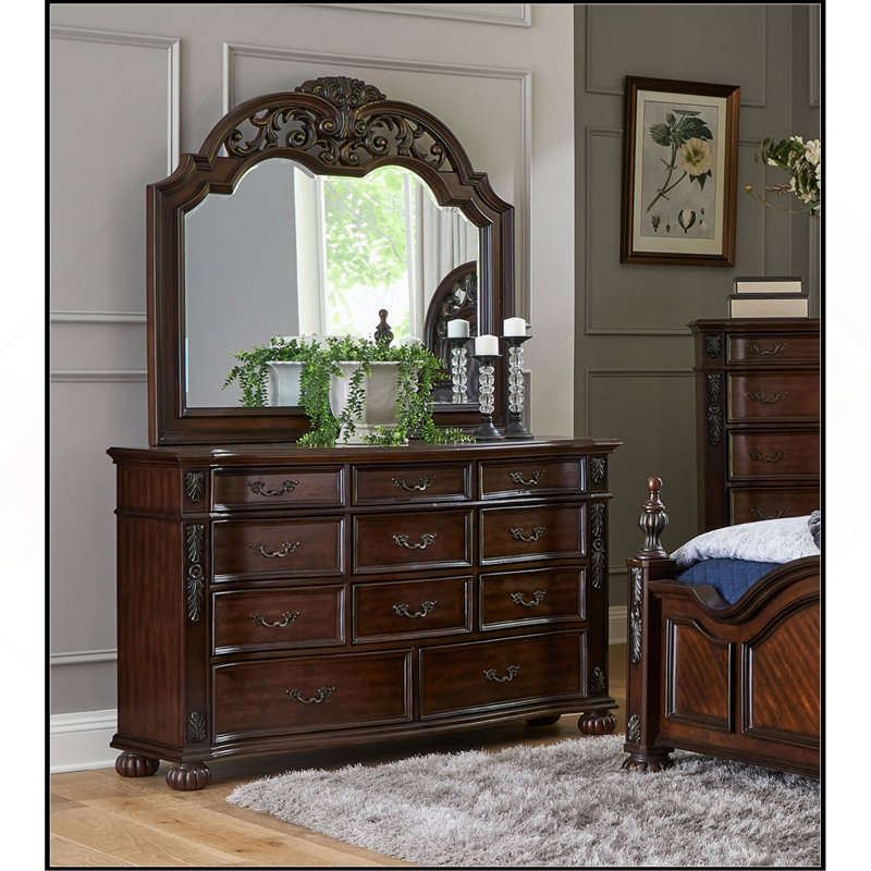 Commode classique 11 pièces à tiroirs cerisier classique