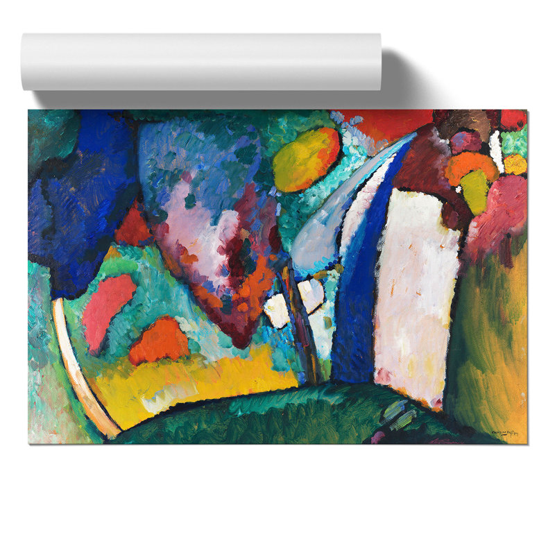 The Waterfall by Wassily Kandinsky - No Frame Painting, 42cm H x 59cm W x 0.1cm D