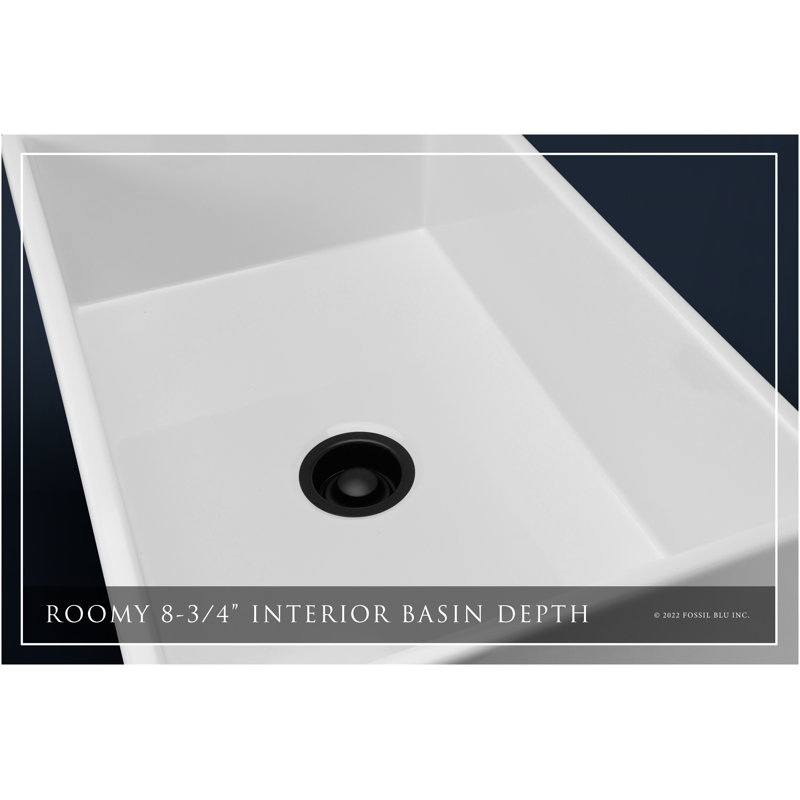 Luxury Solid Fireclay Farmhouse Sink, Matte Black Accessories