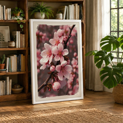 Soft Cherry Blossom Botanical - Wrapped Canvas