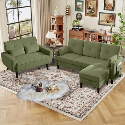 Susete 3 - Piece Living Room Set