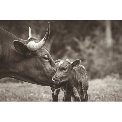 Longhorn Kiss Sepia by Nathan Larson
