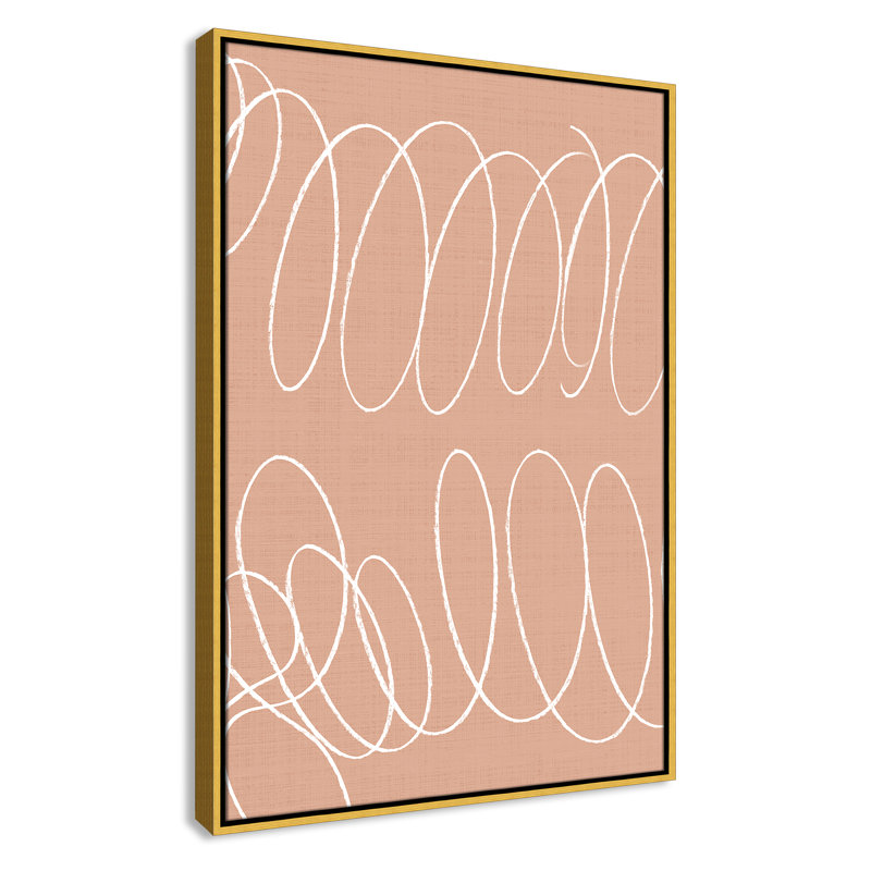 Colin Winding Lines I - cadre flottant, impression sur toile, Encadrement doré, H 37,5 po x l 25,5 po x P 2 po