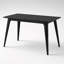 Table de salle à manger de style Mid-Century moderne avec pieds robustes en bois massif et plateau en faux bois facile d'entretien