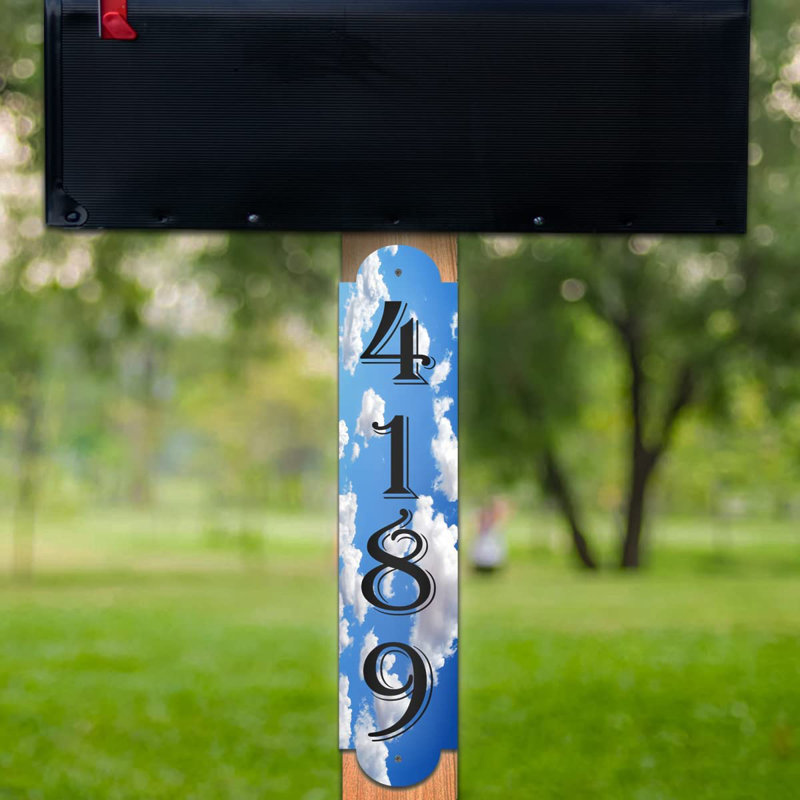 Plaque d'adresse murale sur 1 ligne, Oui, Noir
