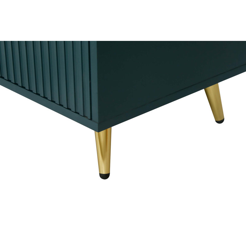 Tawaina Accent Cabinet,Wood TV Stand with Storage Cabinet & Adjustable Shelves, Media TV Console, Green