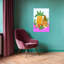 Jamaican Rum Pineapple Colorful Vibrant Abstract Fruit Summer Wall Art Print-320364937
