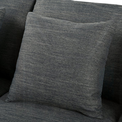 Modern 3-seat Sofa with Wooden Legs by hernansofa