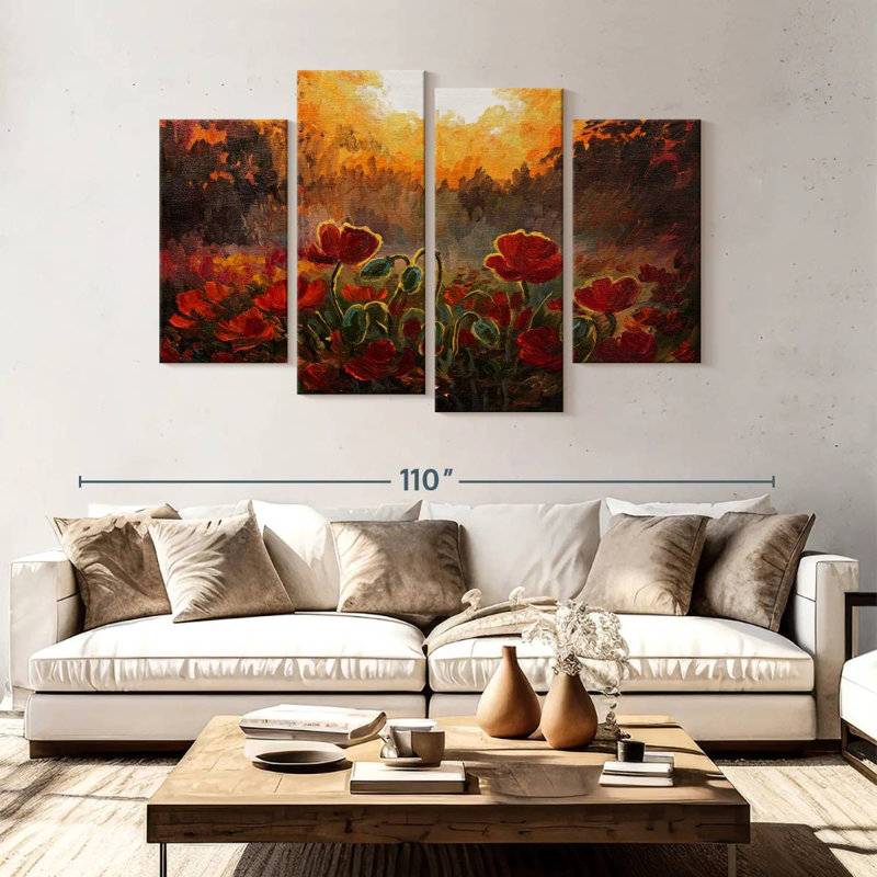 Coquelicots rouges Harnek dans les bois