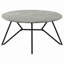 Table basse en ciment et bronze industriel