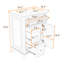 Meuble-lavabo simple contemporain en bois avec lavabo en céramique, tablette réglable et tiroirs de rangement-1408622226