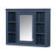 Armoire à pharmacie de 35 po x 27,5 po, armoire de salle de bain moderne avec miroir, armoire à miroir avec 6 tablettes ouvertes, armoire de rangement murale pour salle de bain (meuble-lavabo non inclus), miroir