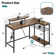 Nedyo 48" L-Shaped Computer Desk with Power Outlet, LED Gaming Work Desk with Monitor Stand