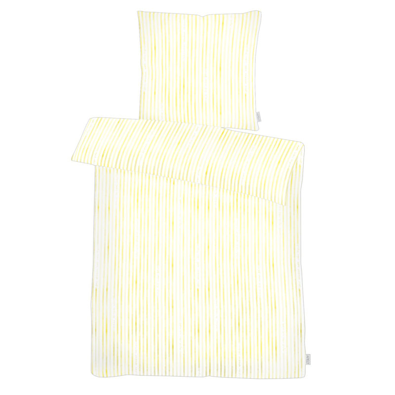 Organic Cotton Striped Duvet Cover Set with Pillowcases