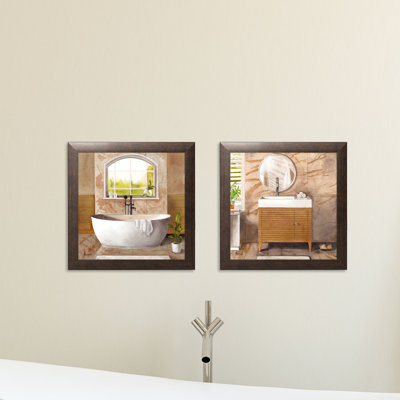 " Marble Bath I & II " by Bannarot 2 - Pieces Painting Print