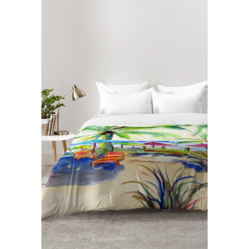 Ensemble d'édredon Caribbean Time, Édredon pour lit simple TG + 1 taie décorative