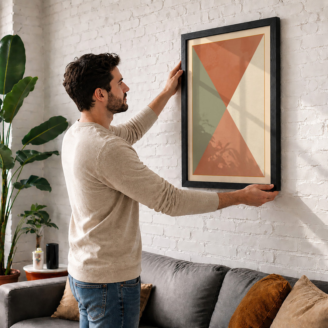 Divided Earth Minimalist - Framed Print
