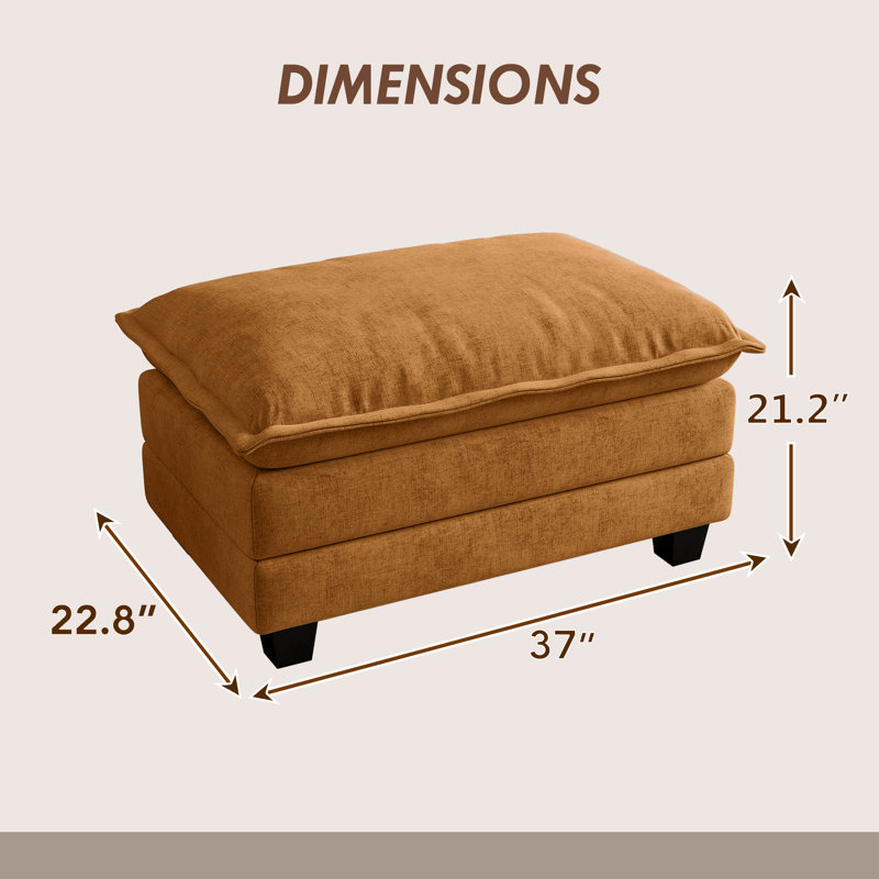 Repose-pieds Maney Malott, ORANGE