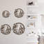 Fleur de lys, cadre rond, décoration murale moderne abstraite, décoration suspendue, décoration murale en métal-124838311-124838307