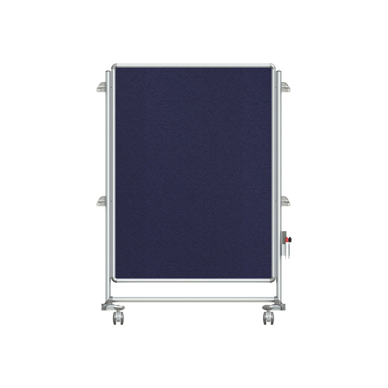 Panneau de bulletin autoportable Nexus, H 6 pi 4 po x l 4 pi 4 po, Bleu