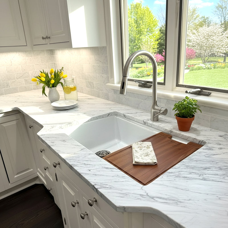 Nantucket Sinks KFPU16BRS Pull-Down Faucet with Contemporary Styling