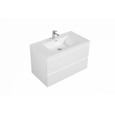 Meuble-lavabo flottant avec lavabo