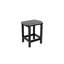 Table d'appoint carrée noire moderne pour l'extérieur, en PEHD, robuste et résistante aux intempéries, idéale pour terrasse, jardin, cour, bord de piscine ou pelouse.