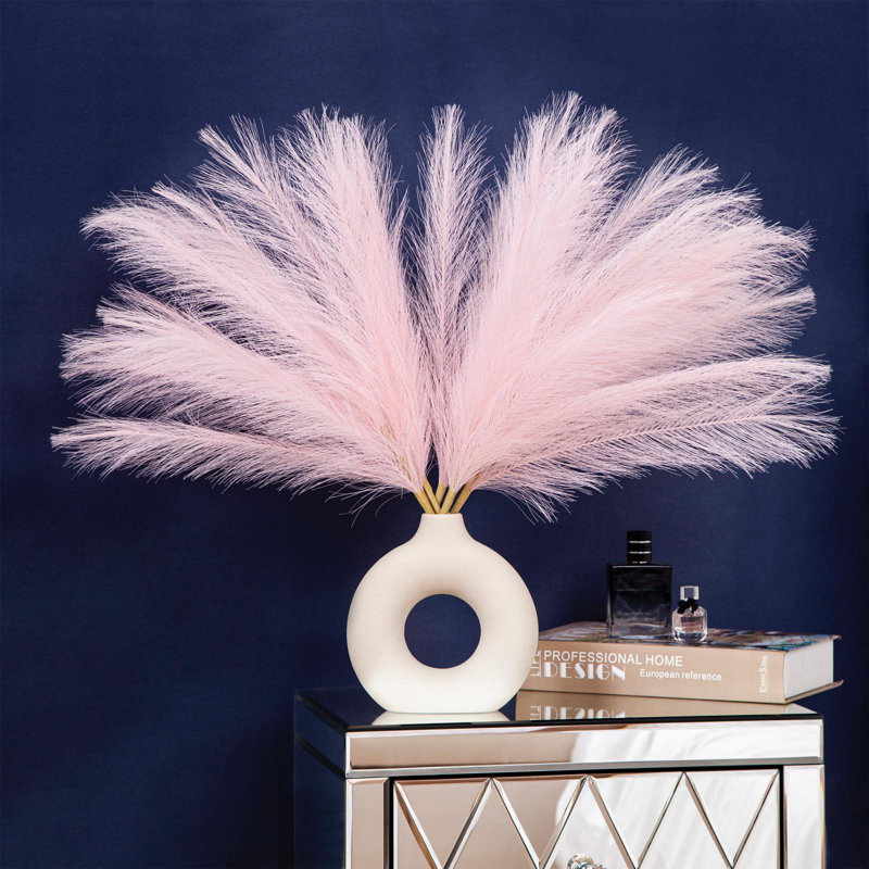 Faux Silk Pampas Grass Arrangement, White