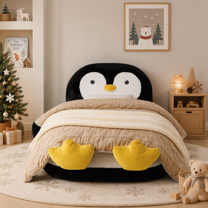 Penguin Shaped Bed with 100% Sponge Filling